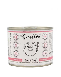 GUSSTO Cat Fresh Beef conserva cu vita pentru pisici 12x200 g